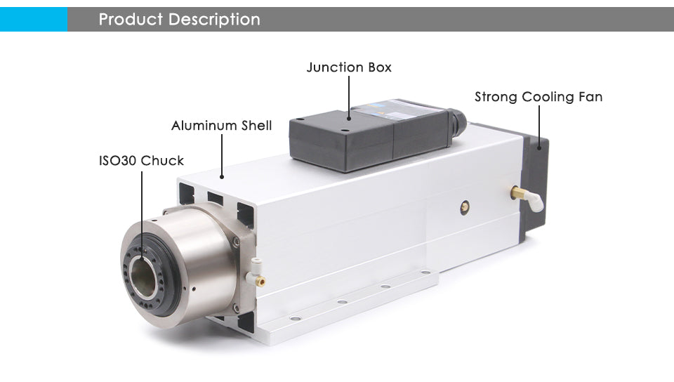 G-Penny 6.0kw ATC Spindle Automatic Tool Change Spindle 220v / 380v Air Cooled Instead Of 4.5kw ATC GDZ Woodworking
