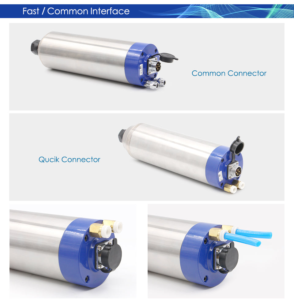 G-Penny 2.2KW ER20 D80 Metal working water cooled spindle motor 400Hz-12000/800Hz-24000rpm