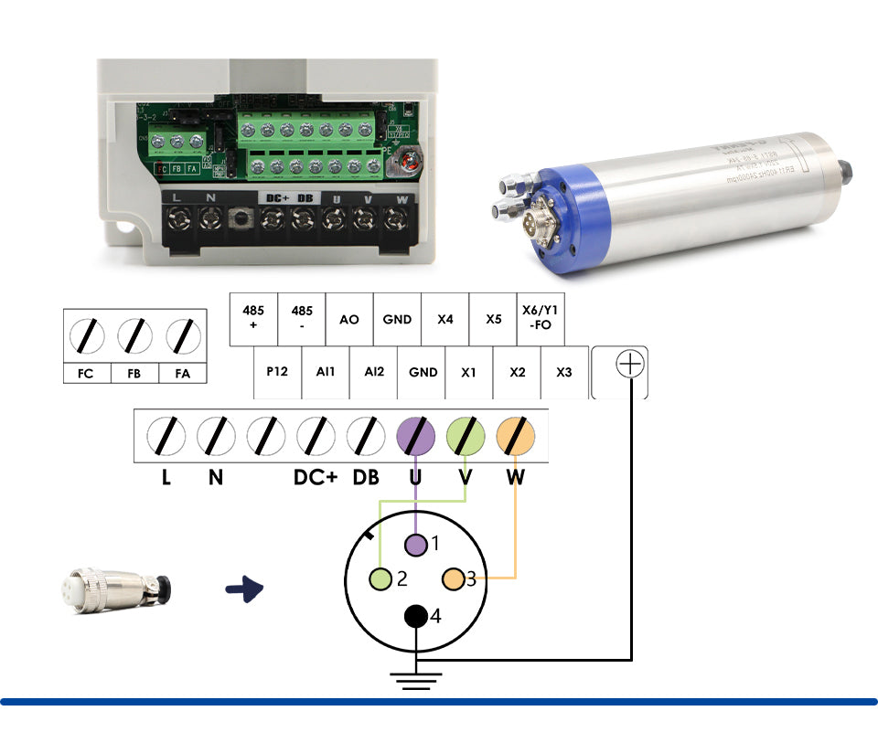 G-penny 1.5KW ER11 110v/220v Water Cooled Spindle 65mm Bracket,1.5kw Inverter,75w Water Pump Spindle Motor Kit