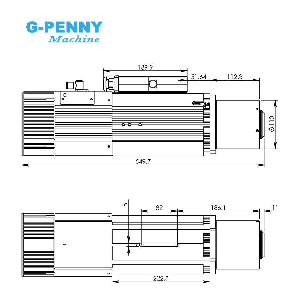 G-Penny Automatic Tool Change Spindle 9.0kw ATC Spindle ISO30 220v / 380v Air Cooled Spindle Motor GDZ Wood / Aluminum Working