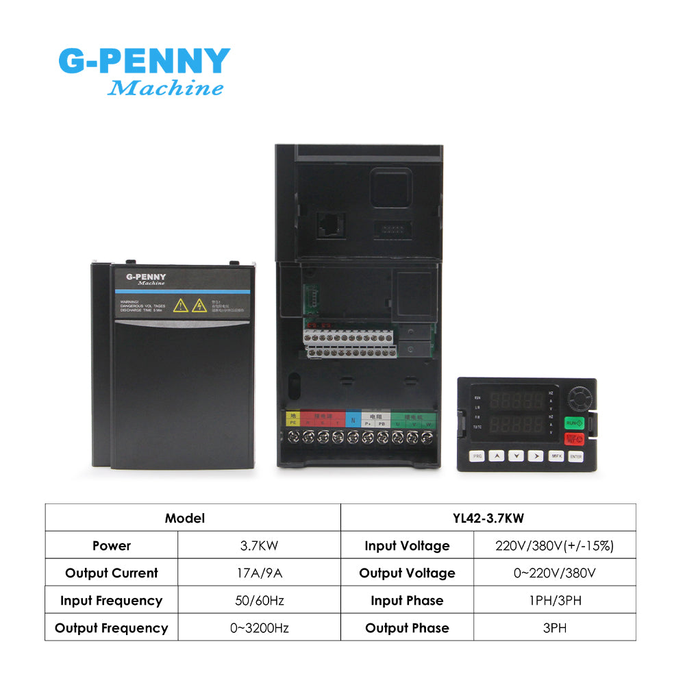 G-Penny 3.7 Frequency Drive Double display Five digit digital display 3 Phase 0-3200hz Inverter