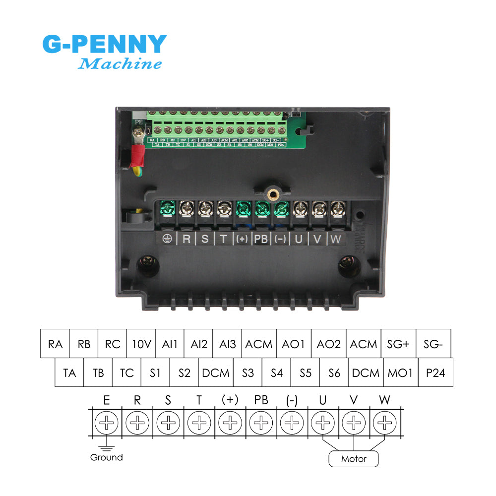 G-Penny Machine 1.8kw 220v ATC Water Cooled Spindle Motor Automatic tool change 10000-60000rpm with BD600 Inverter kit