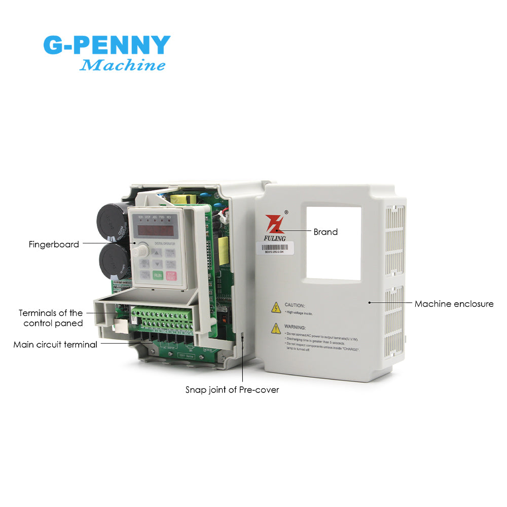 G-Penny ISO20 2.2kw 220V/380V Water Cooled ATC Spindle Motor 800HZ 24000rpm 4 Pole Auto Change Spindle Motor 2.2KW BD612 Inverter