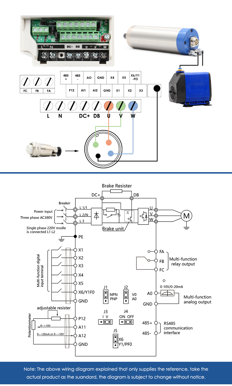 G-Penny 0.8KW ER11 D65 220V 400hz-24000rpm Water cooled spinle motor with inverter,bracket,water pump kit