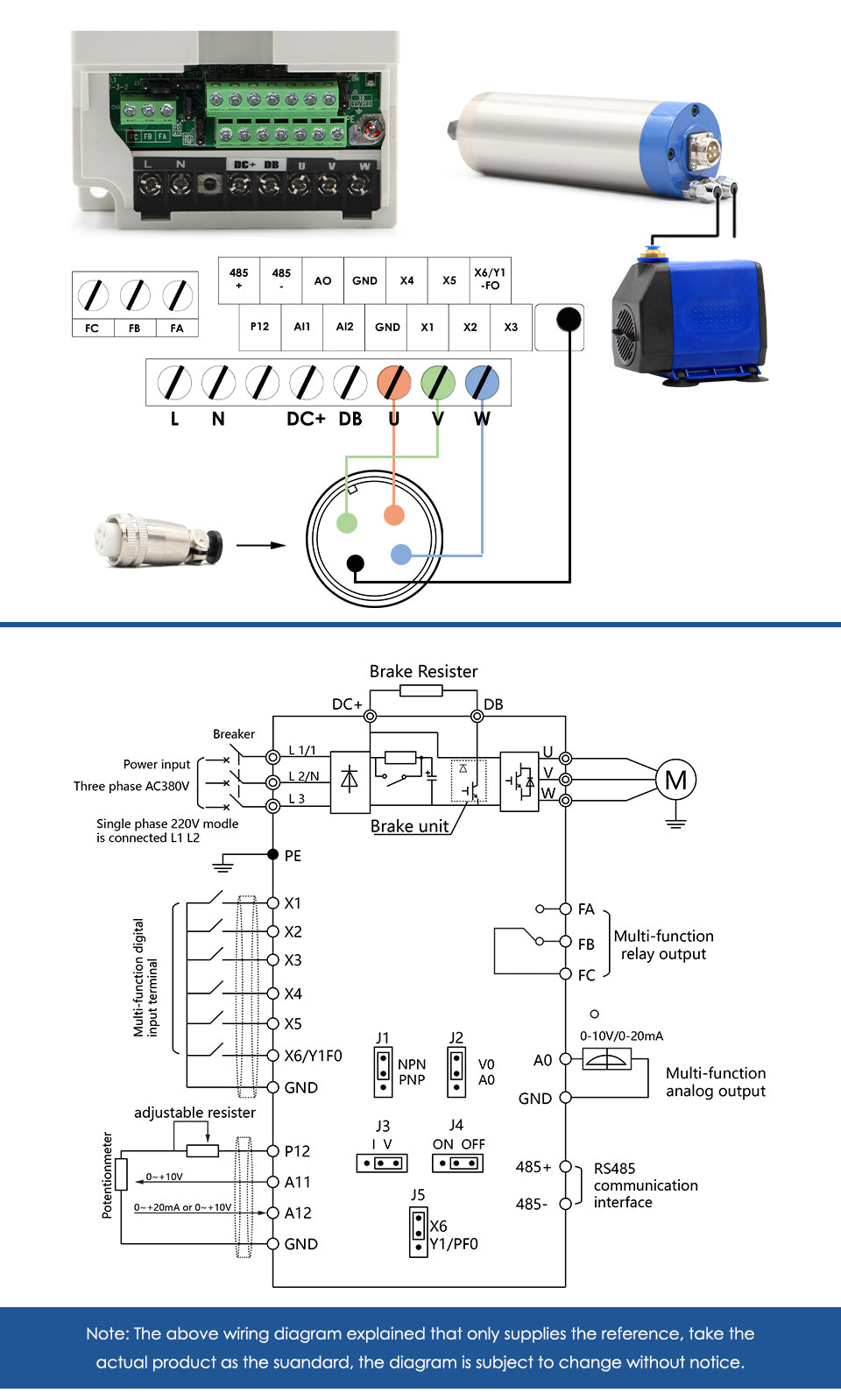 G-Penny 0.8KW ER11 D65 110V/220V/380V 400hz-24000rpm Water cooled spinle motor with inverter,bracket,water pump kit