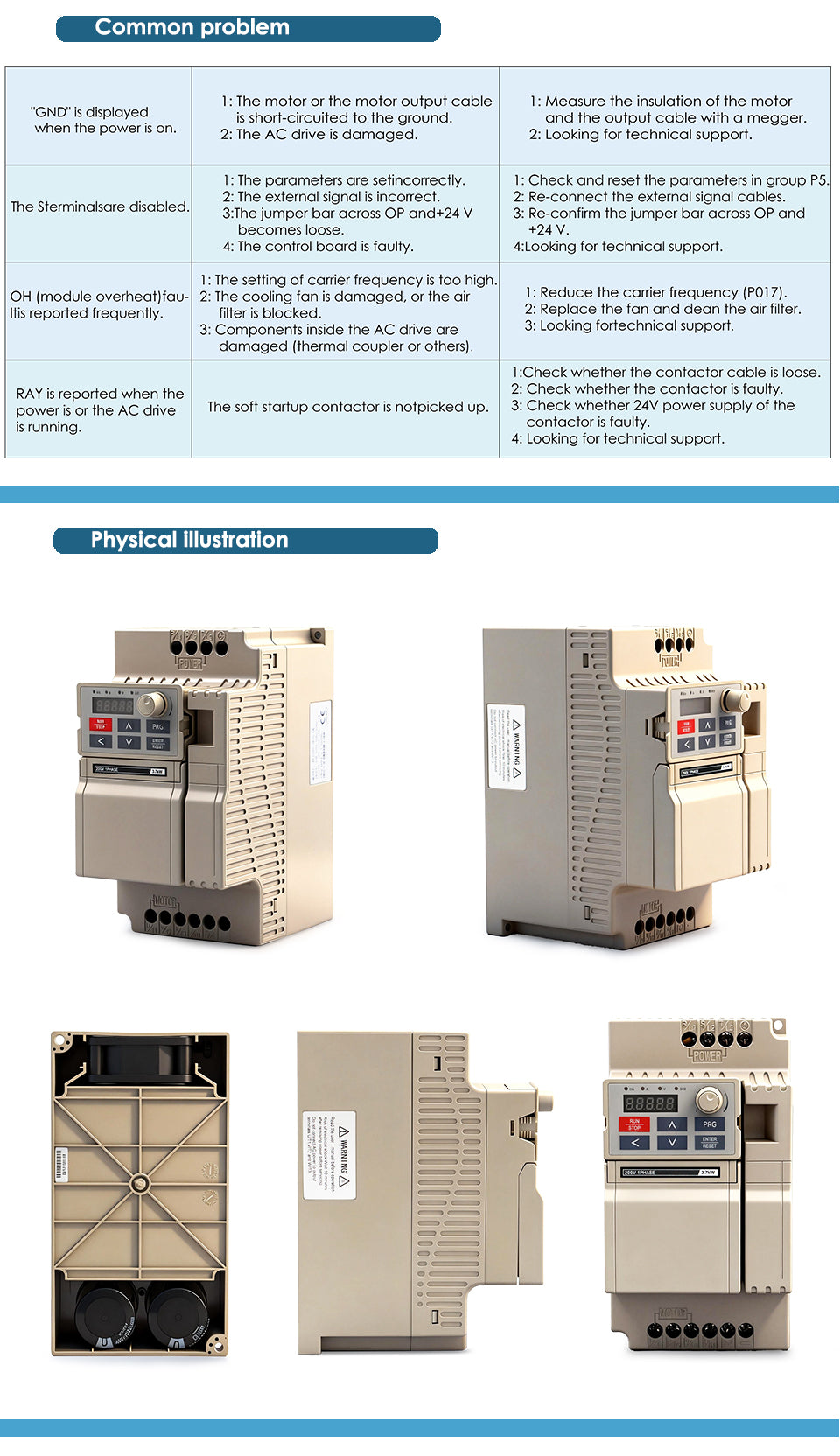 G-Penny 3.7KW 220V/380V Inverter/VFD 2000HZ Variable Frequency Drive Motor Speed Controller for CNC Machine Pump Fan