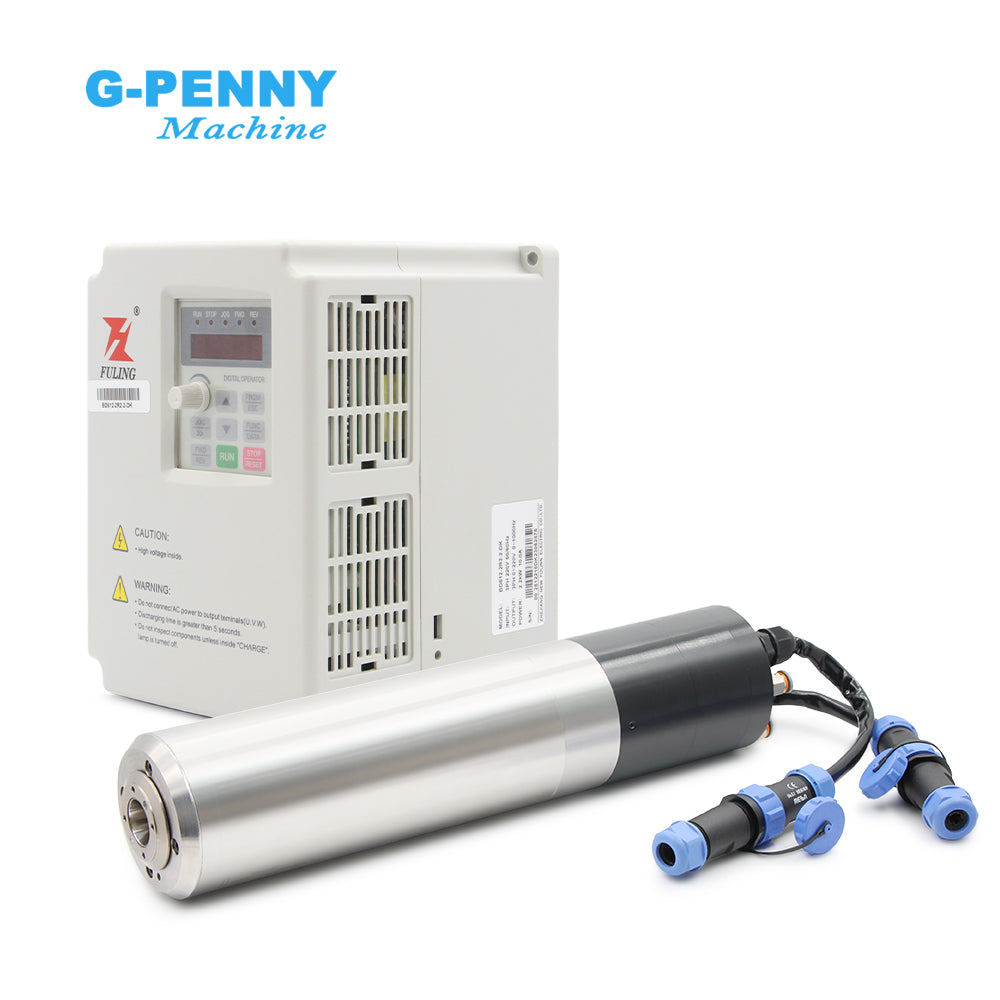 G-Penny ISO20 2.2kw 220V/380V Water Cooled ATC Spindle Motor 4 Pole Auto Change Spindle Motor 2.2KW BD612 Inverter