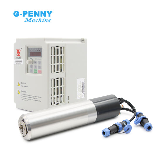 G-Penny ISO20 2.2kw 220V/380V Water Cooled ATC Spindle Motor 4 Pole Auto Change Spindle Motor 2.2KW BD612 Inverter
