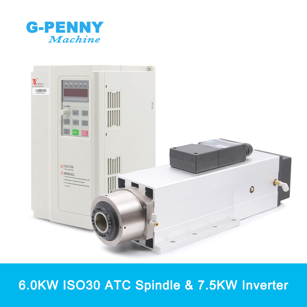 G-Penny Machine 6.0KW ISO30 ATC Spindle motor Air cooled with 7.5KW Inverter