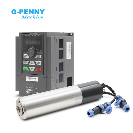 G-Penny Machine 2.2KW ISO20 ATC Water cooled spindle motor 800Hz 24000rpm 4pole spindle motor with BD600 Inverter Kit