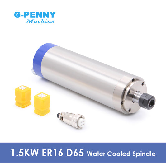 G-Penny 1.5KW ER16 D65 110V/220V Water cooled spindle motor for CNC Wood/ Aluminum Working