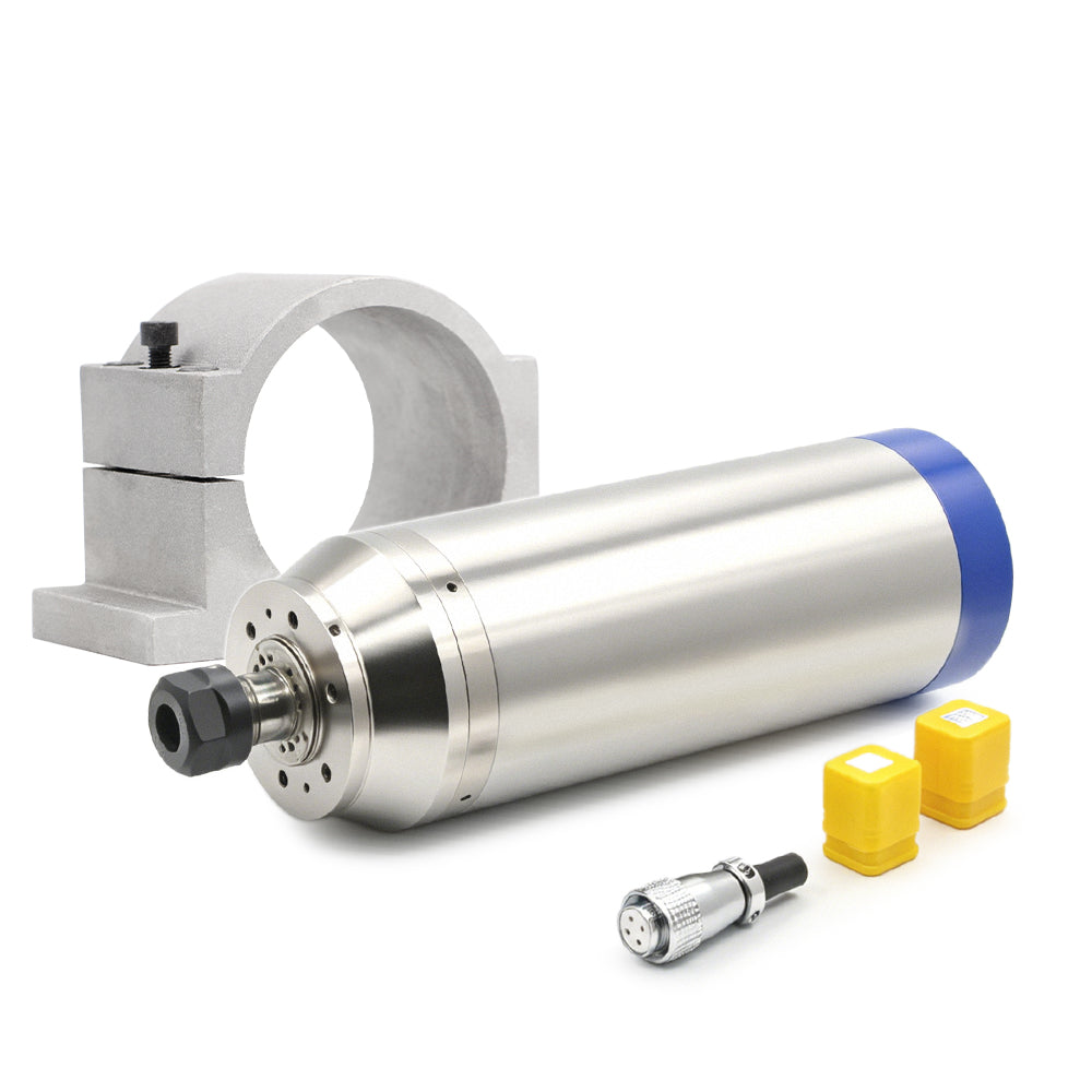 G-Penny 3.7KW ER20 D100 220V/380V Water-Cooled Spindle Motor Bullet-Type with 100mm Bracket 400Hz 24000RPM 2-Pole 4PCS Bearings