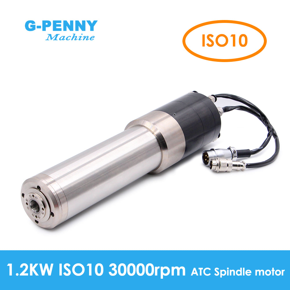 G-Penny Machine 1.2KW ISO10 ATC Spindle motor water cooled 110v/220v/380v 30000rpm 1000Hz 4Pole IS010