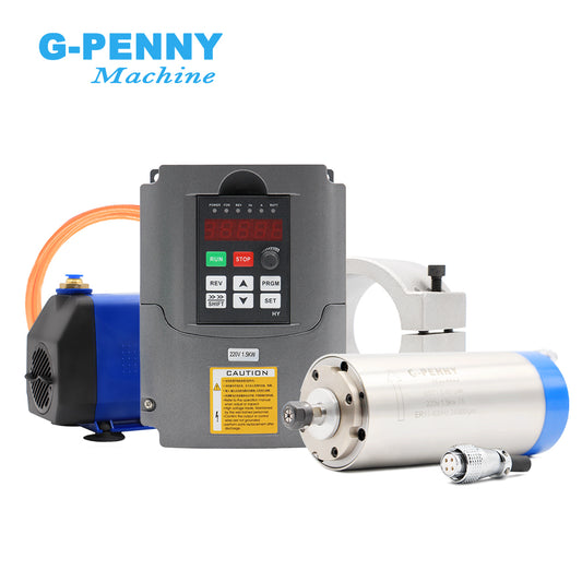 G-Penny 1.5KW ER11 Water Cooled Spindle 1.5KW HY Inverter 80mm Bracket 75W Water Pump
