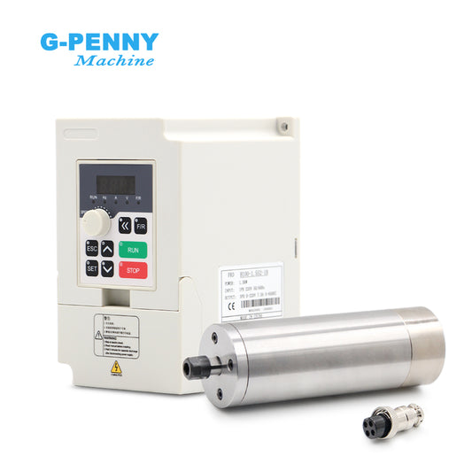 G-Penny 300W ER8 D48 AC Nature Cooled Spindle Motor 600HZ 36000RPM 52V H100 Inverter Kit Use for Desktop Engraving Machine
