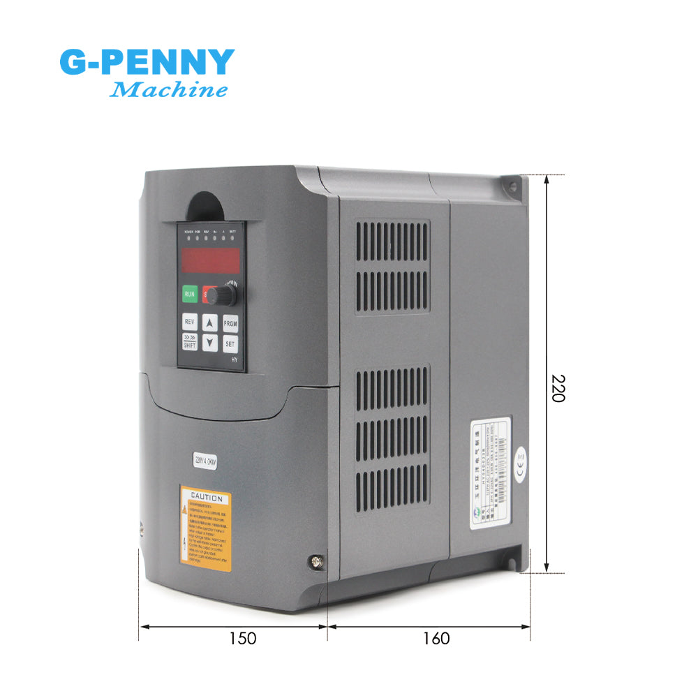 HuanYang 4KW 220v/380v Inverter CNC Spindle motor speed control Variable Frequency Drive 0-400Hz 3P output