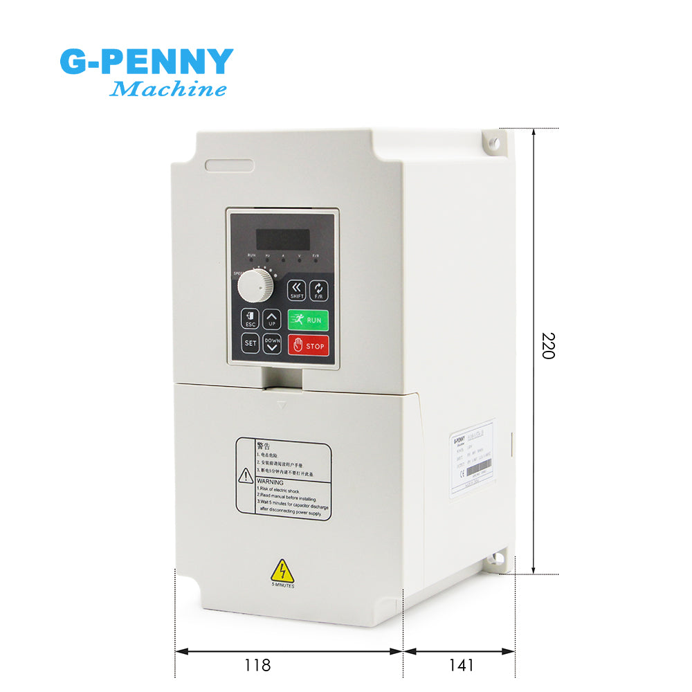 G-Penny 5.5KW 220v/380v H100 Model Mini Inverter 110v/220v AC Variable Frequency Driver