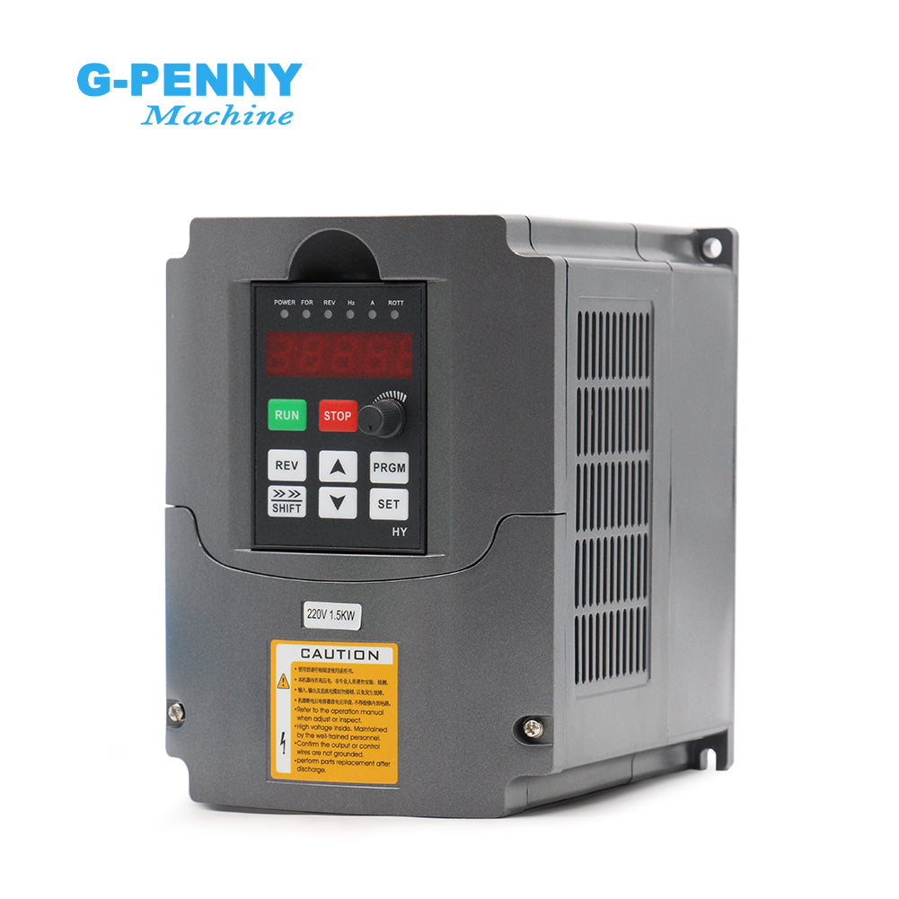 HuanYang 1.5KW 110V/220v/380v Inverter CNC Spindle motor speed control Variable Frequency Drive 0-400Hz 3P output