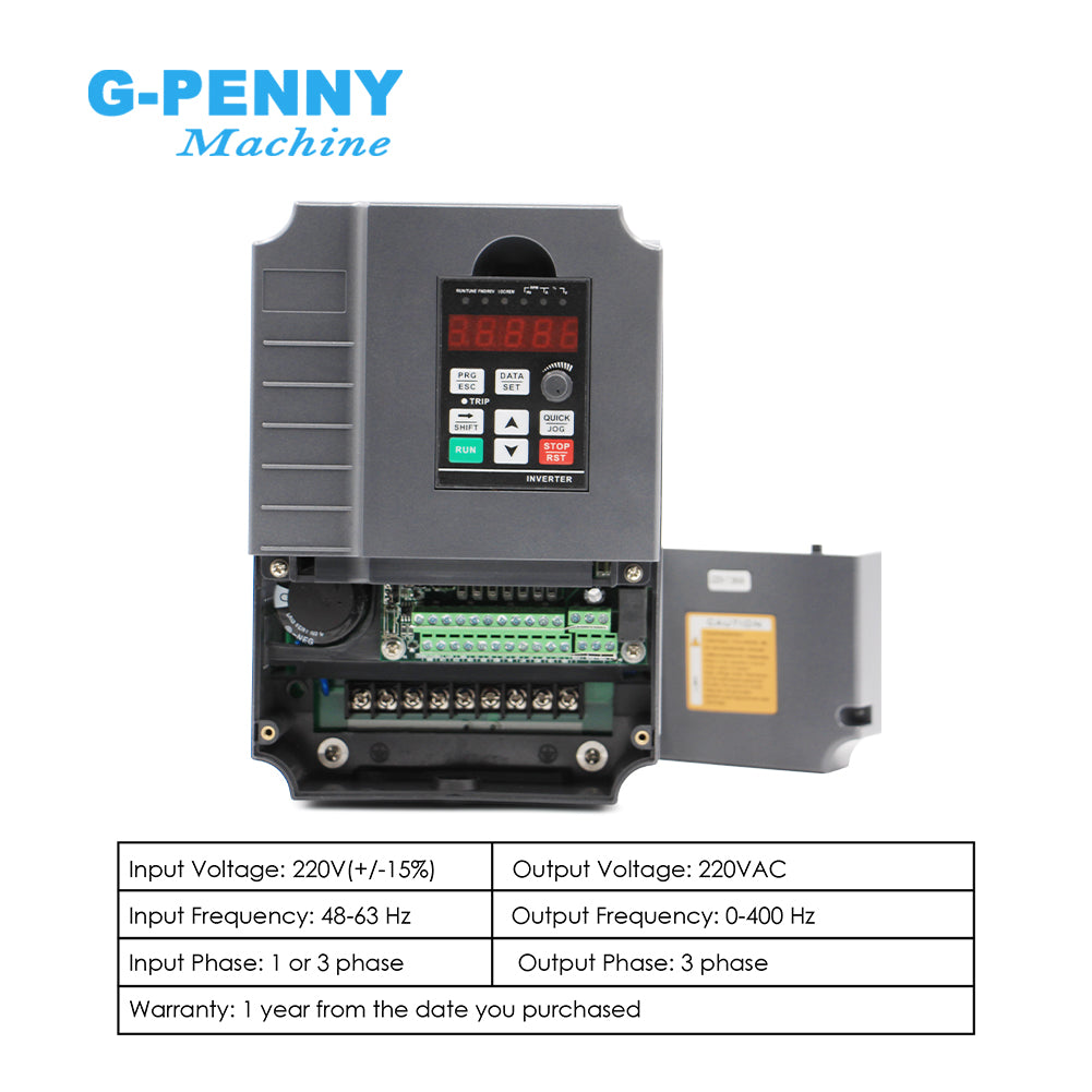 HuanYang 7.5KW 220v/380v Inverter CNC Spindle motor speed control Variable Frequency Drive 0-400Hz 3P output
