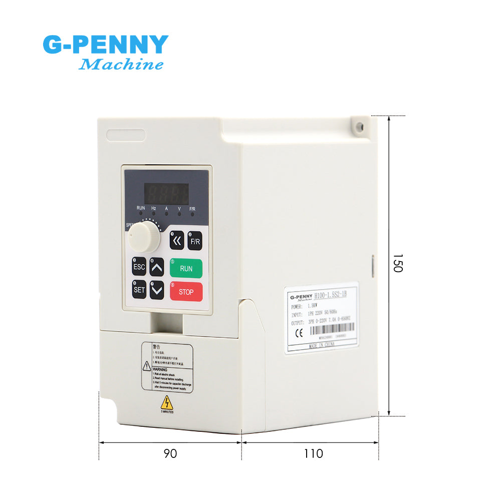 G-Penny 1.5KW / 2.2KW H100 Model Mini Inverter 110v/220v AC Variable Frequency Driver