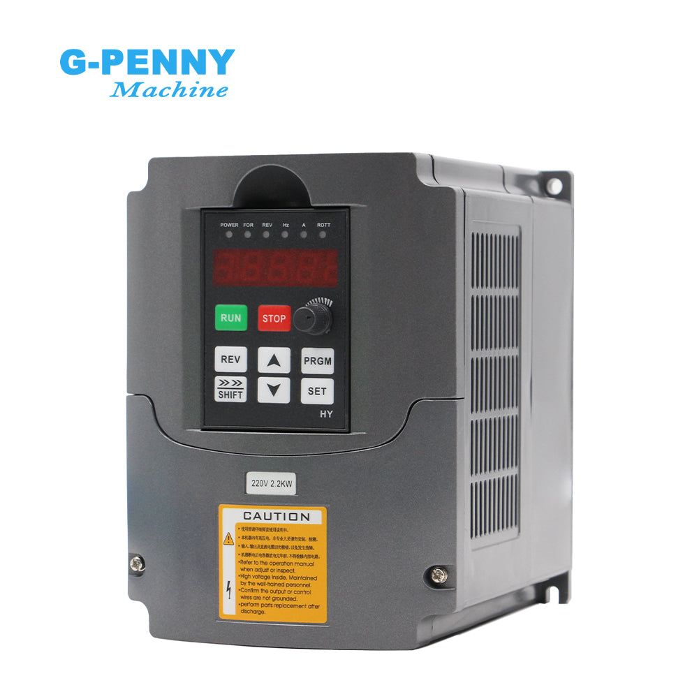 HuanYang 2.2KW 110V/220v/380v Inverter CNC Spindle motor speed control Variable Frequency Drive 0-400Hz 3P output