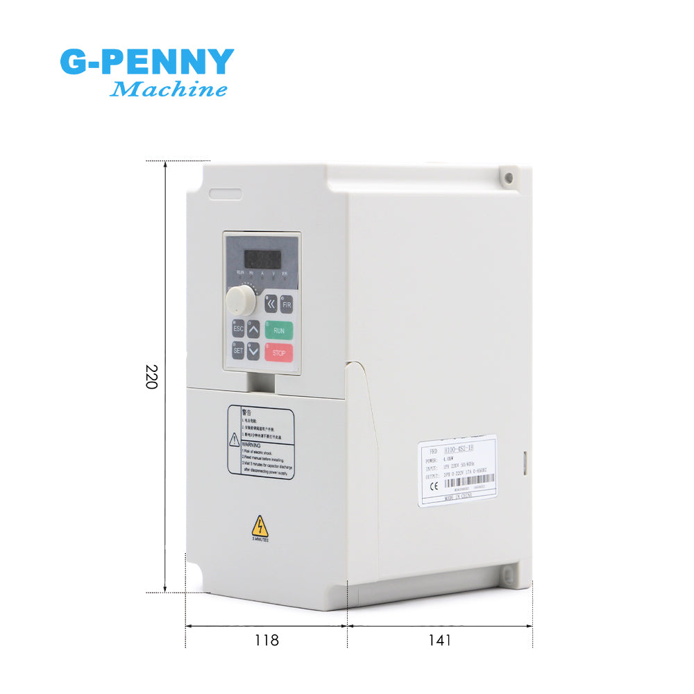 G-Penny 4.0KW 220v/380v H100 Model Mini Inverter 110v/220v AC Variable Frequency Driver