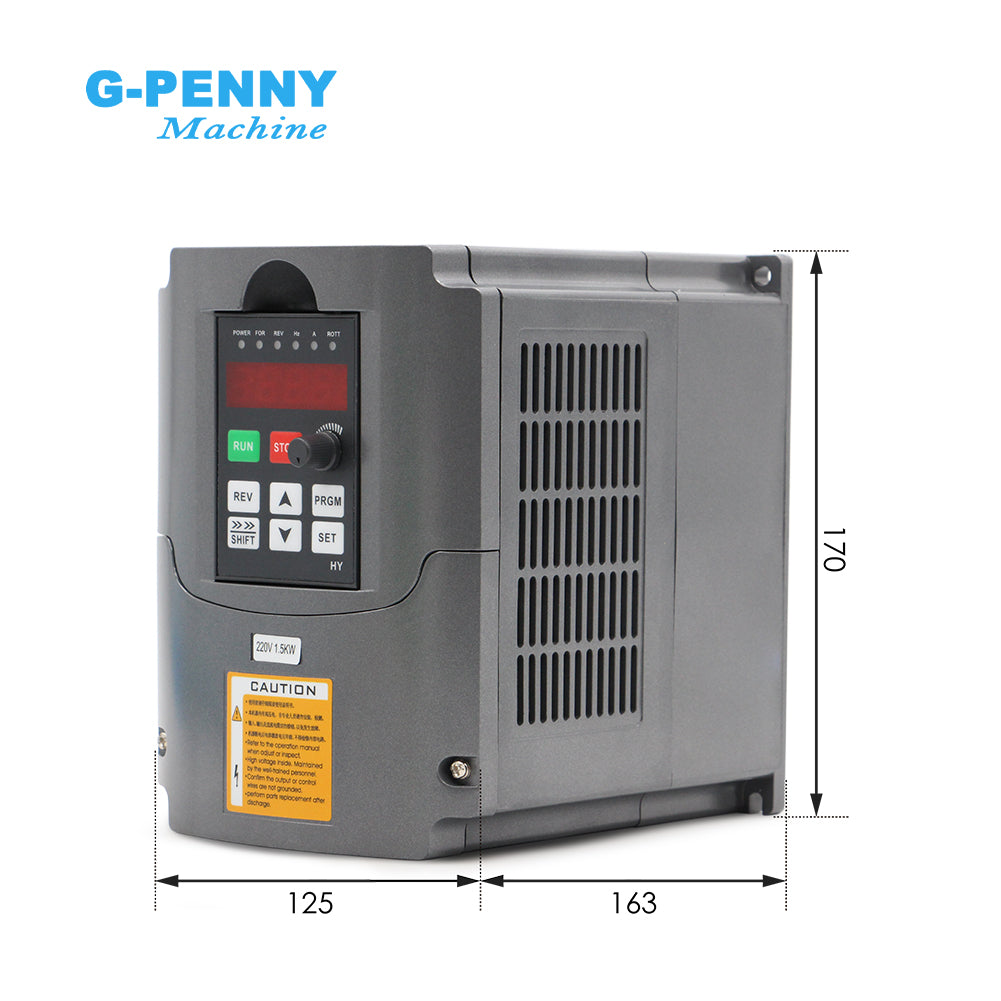 HuanYang 1.5KW 110V/220v/380v Inverter CNC Spindle motor speed control Variable Frequency Drive 0-400Hz 3P output