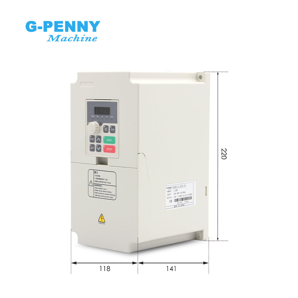 G-Penny 5.5KW 220v/380v H100 Model Mini Inverter 110v/220v AC Variable Frequency Driver