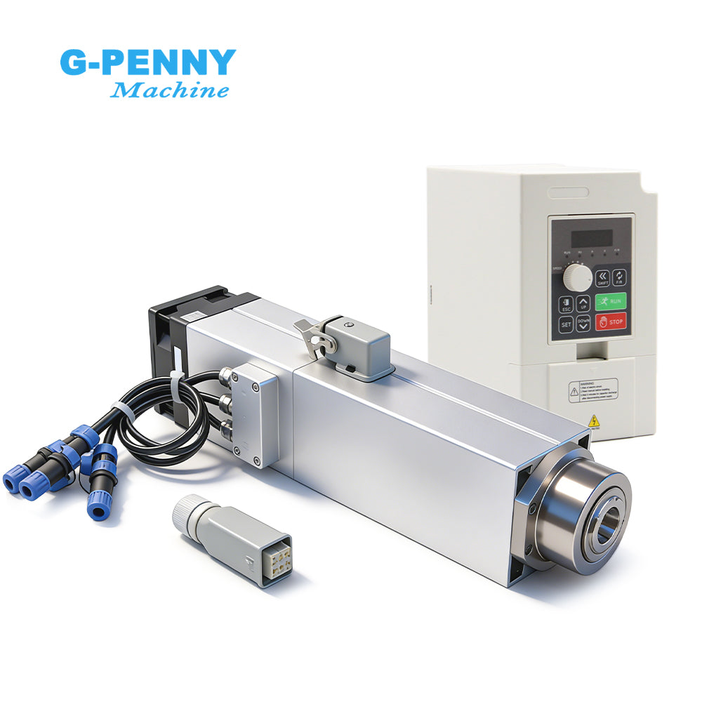 G-Penny 110V/220V 1.5KW/2.2KW ISO20 Air cooled ATC spindle motor 600hz 18000rpm with H100 Inverter kit for cnc milling machine