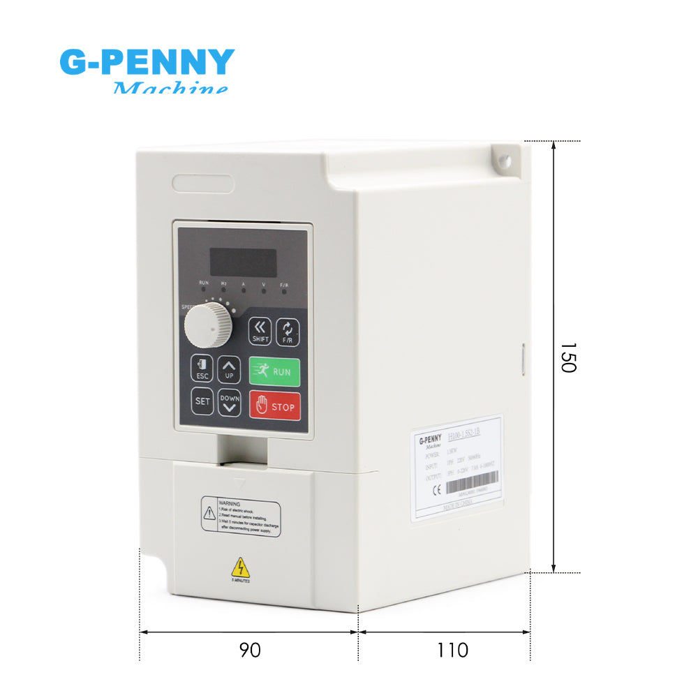 G-Penny 1.5KW / 2.2KW H100 Model Mini Inverter 110v/220v AC Variable Frequency Driver