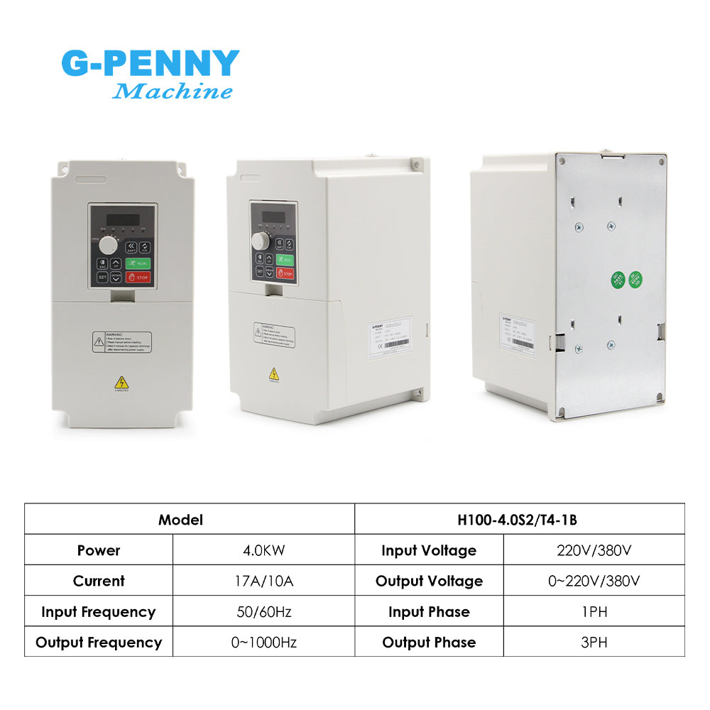 G-Penny 4.0KW 220v/380v H100 Model Mini Inverter AC Variable Frequency Driver
