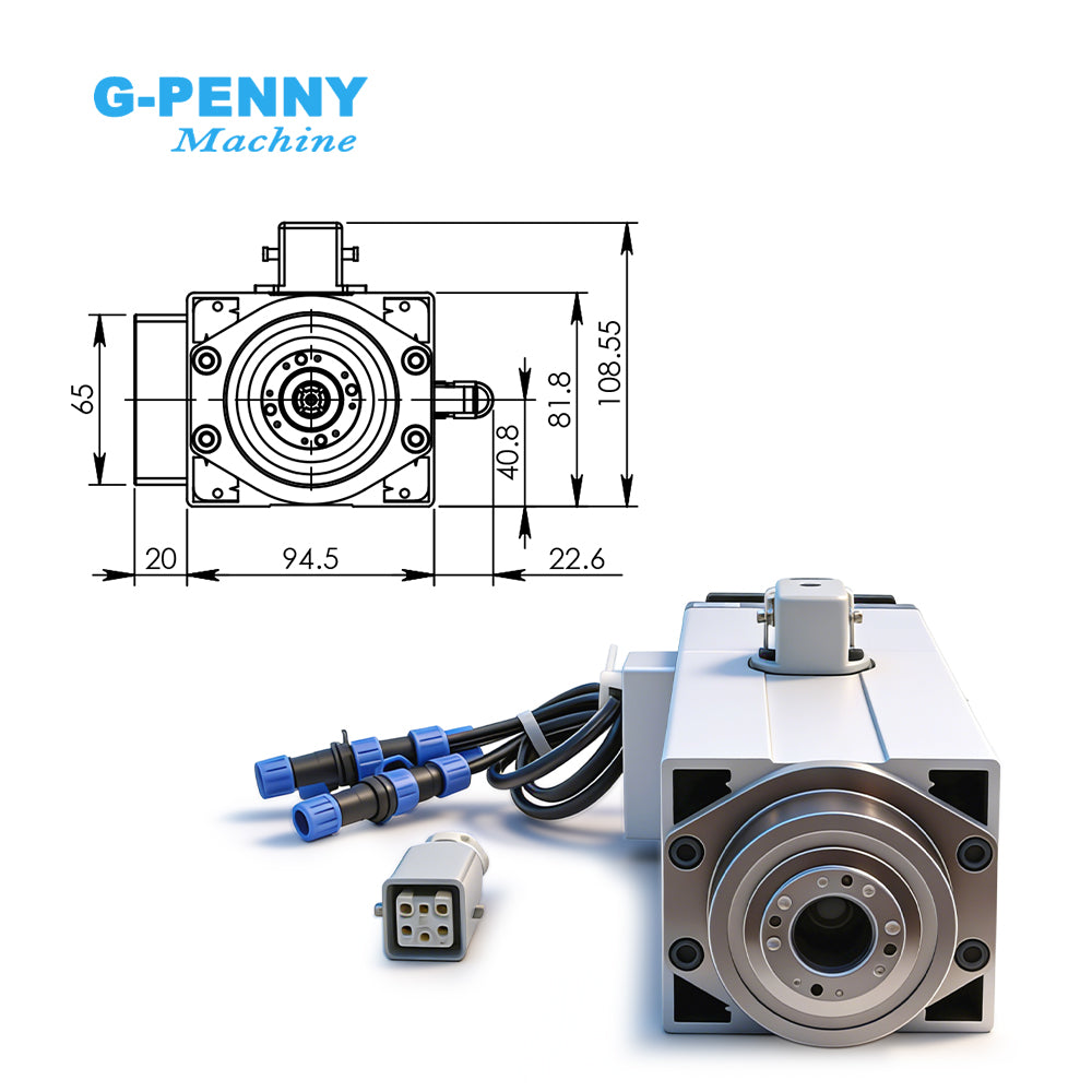 G-Penny 2.2KW ISO20 ER20 ATC Spindle Water Cooled 18000-24000rpm Automatic Tool Change CNC Spindle Motor for Metal Wood Milling