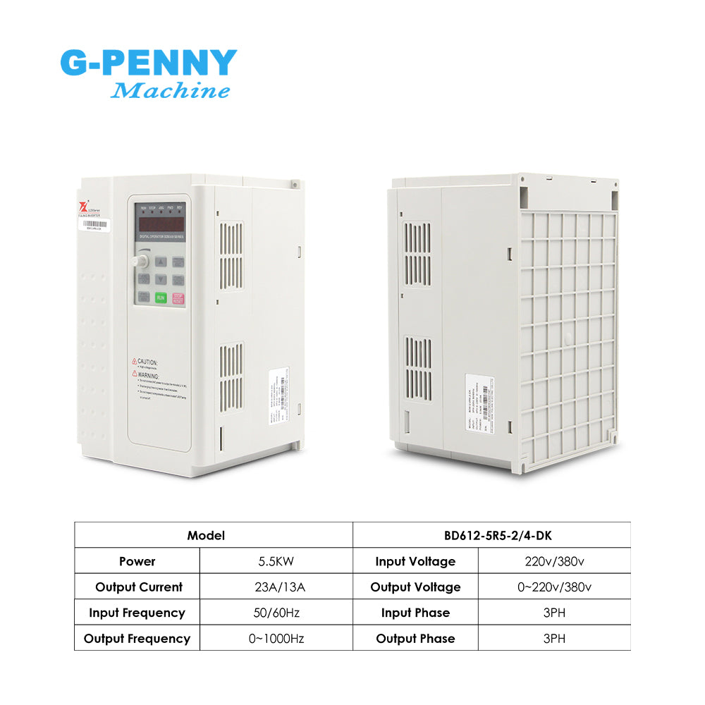 FuLing 5.5KW BD612 Inverter VFD 220V/380V 0~1000Hz Frequency Driver for spindle motor speed control