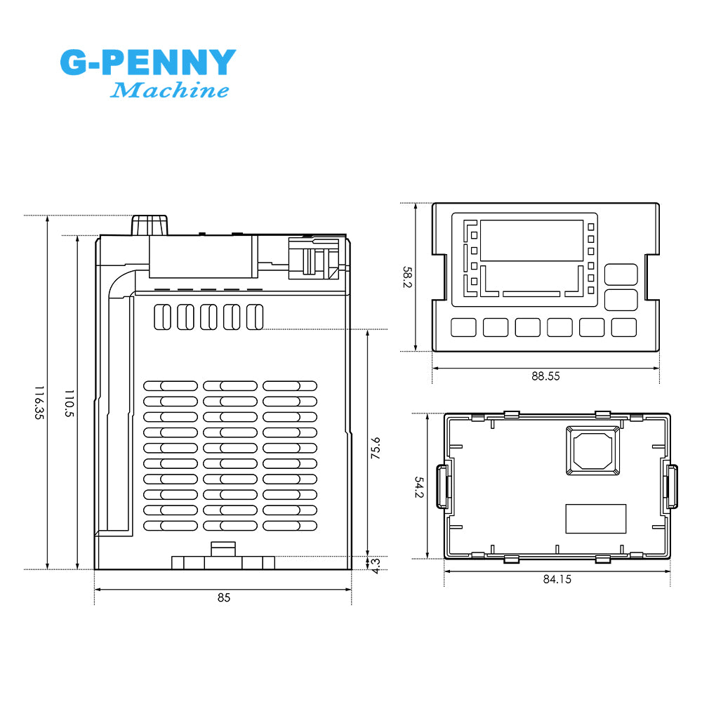 G-Penny 1.5kw/2.2KW Frequency Drive Double display Five digit digital display 3 Phase 0-3200hz Inverter