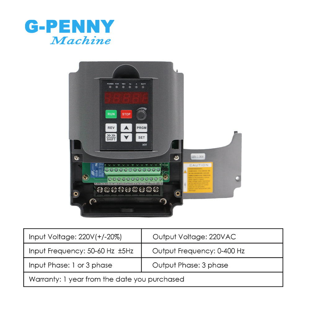 HuanYang 3KW 220v/380v Inverter CNC Spindle motor speed control Variable Frequency Drive 0-400Hz 3P output
