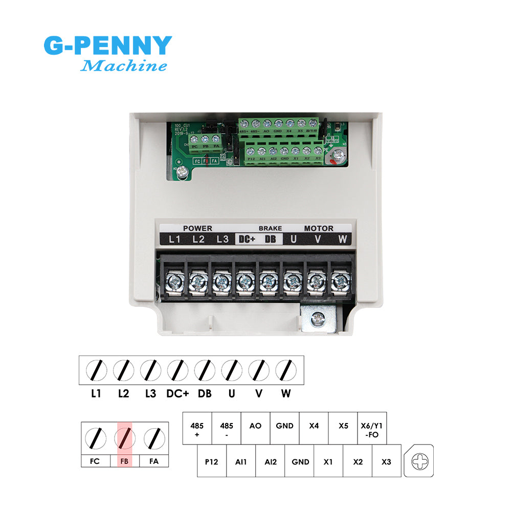 G-Penny 5.5KW 220v/380v H100 Model Mini Inverter 110v/220v AC Variable Frequency Driver