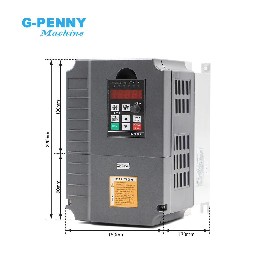 HuanYang 7.5KW 220v/380v Inverter CNC Spindle motor speed control Variable Frequency Drive 0-400Hz 3P output