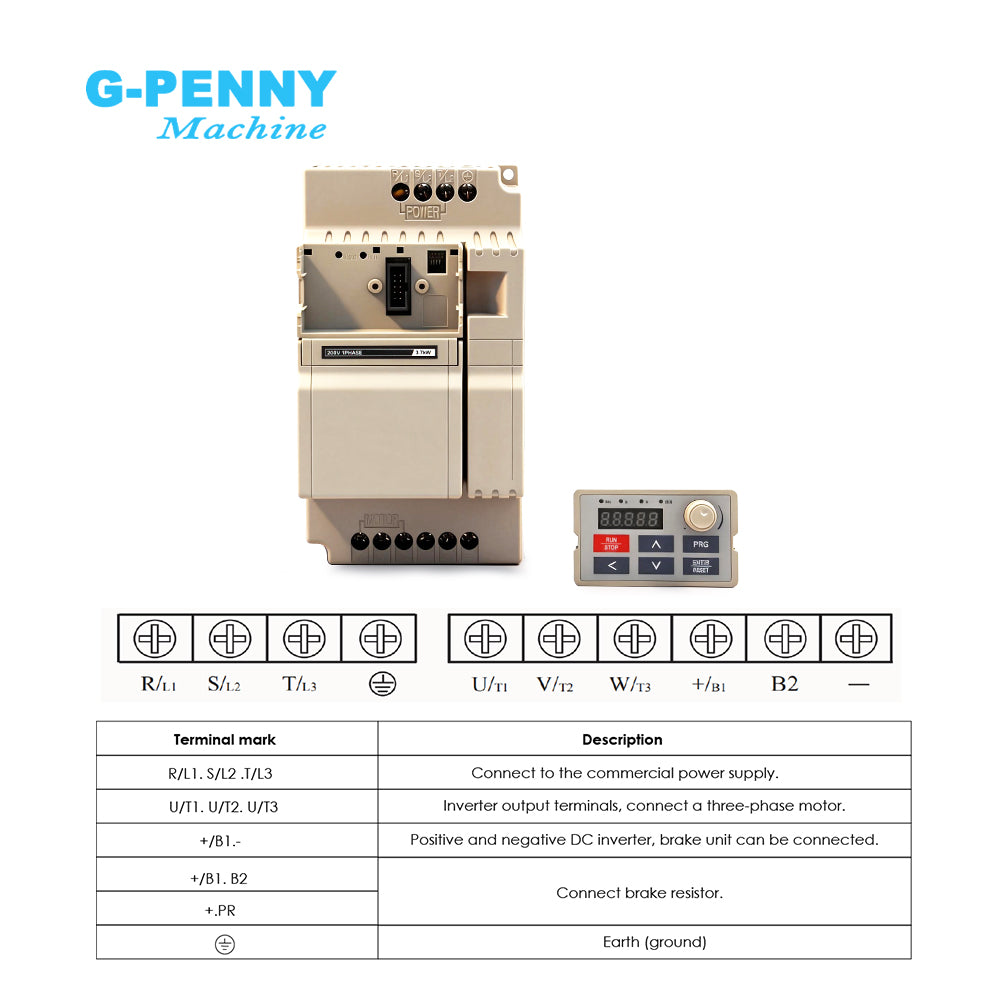 G-Penny 3.7KW 220V/380V Inverter/VFD 2000HZ Variable Frequency Drive Motor Speed Controller for CNC Machine Pump Fan