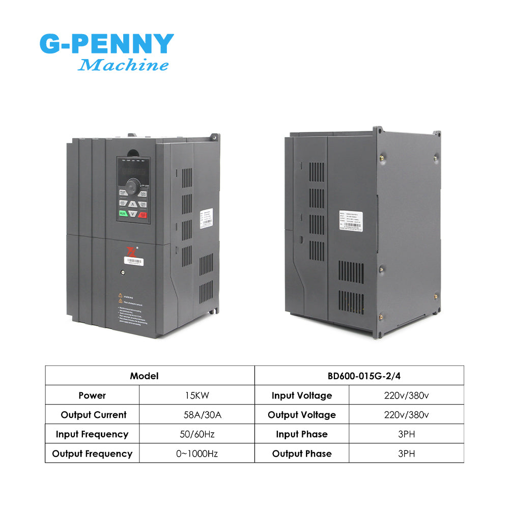 FuLing 15KW BD600 Inverter 380V 0~1000Hz Frequency Driver for spindle motor speed control V/F Vector control