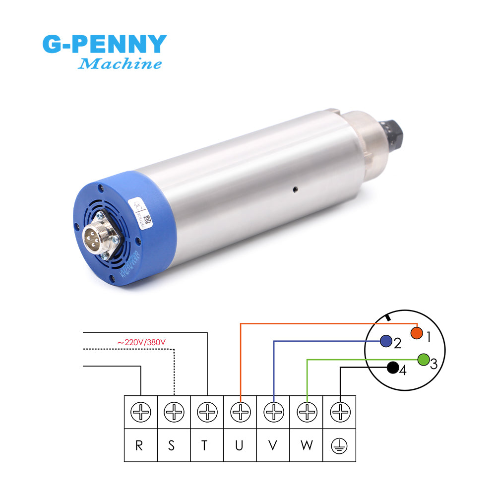 G-Penny 1.5KW ER16 D65 110/220/380V Air cooled spindle motor Used for cnc milling machine