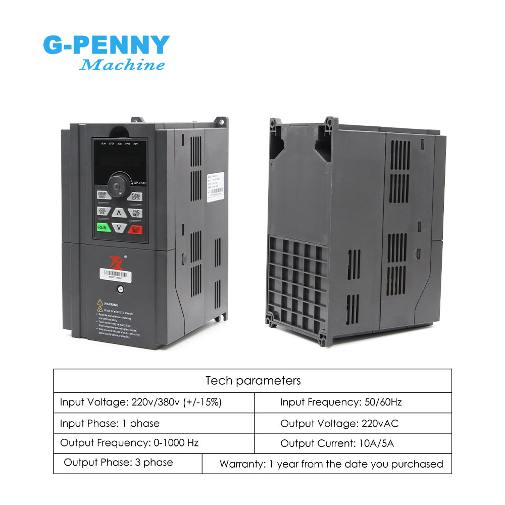 FuLing 2.2KW BD600 Inverter 220V/380V 0~1000Hz Frequency Driver for spindle motor speed control V/F Vector control