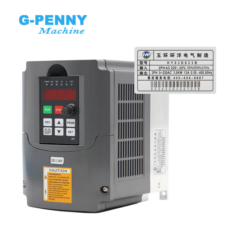 HuanYang 3KW 220v/380v Inverter CNC Spindle motor speed control Variable Frequency Drive 0-400Hz 3P output