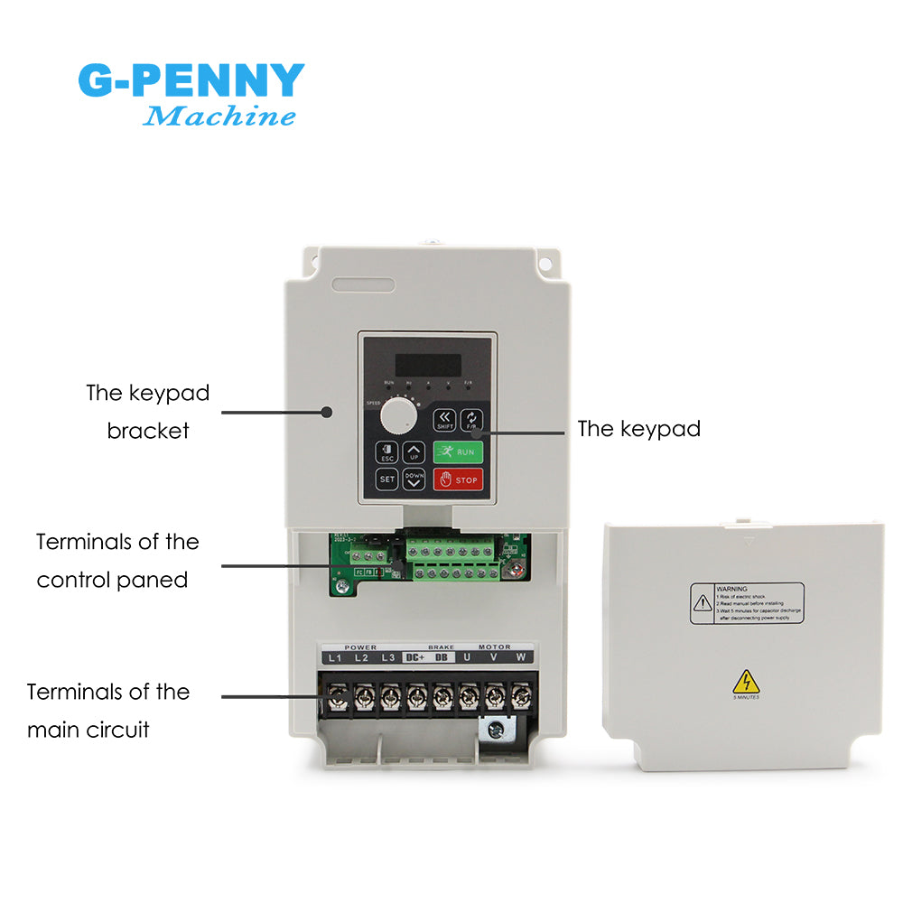 G-Penny 5.5KW 220v/380v H100 Model Mini Inverter 110v/220v AC Variable Frequency Driver