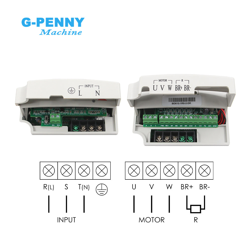 FuLing 1.5KW/2.2KW BD612 Inverter VFD 220V/380V 0~1000Hz Frequency Driver for spindle motor speed control