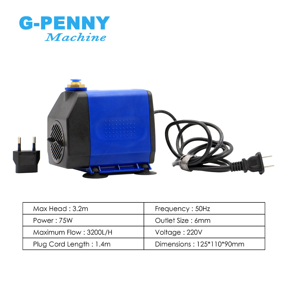 G-Penny 1.5KW ER11 Water Cooled Spindle 1.5KW HY Inverter 80mm Bracket 75W Water Pump