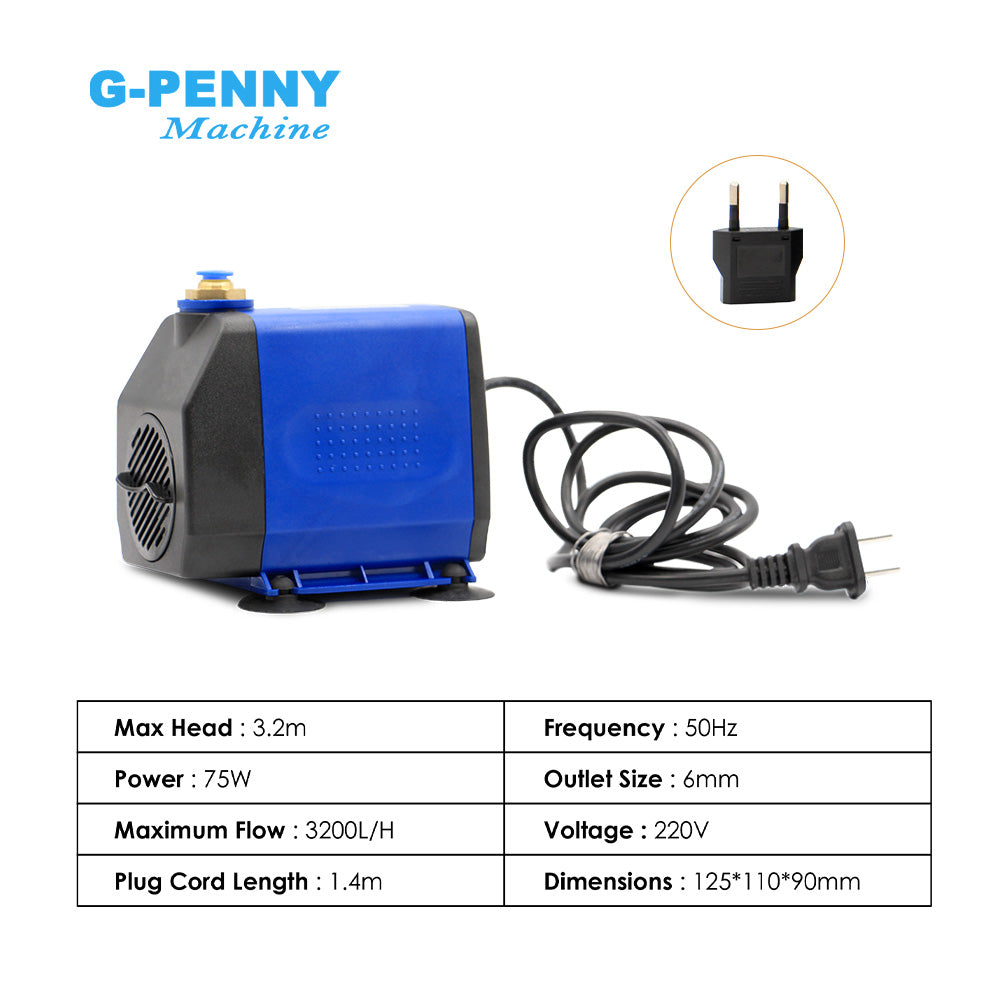 G-Penny 2.2kw ER20 220v Water Cooled Spindle Kit 4pcs ball bearings & 2.2kw Inverter & 80mm Spindle Bracket & 75w Water Pump