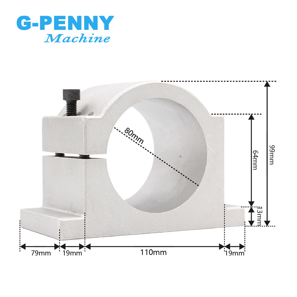 G-Penny 1.5KW ER16 D80 400HZ 24000RPM 220V/110V Water cooled spindle motor kit