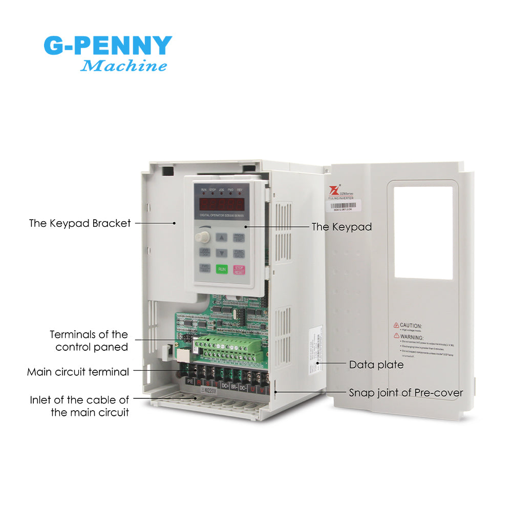 FuLing 7.5KW BD612 Inverter VFD 220V/380V 0~1000Hz Frequency Driver for spindle motor speed control