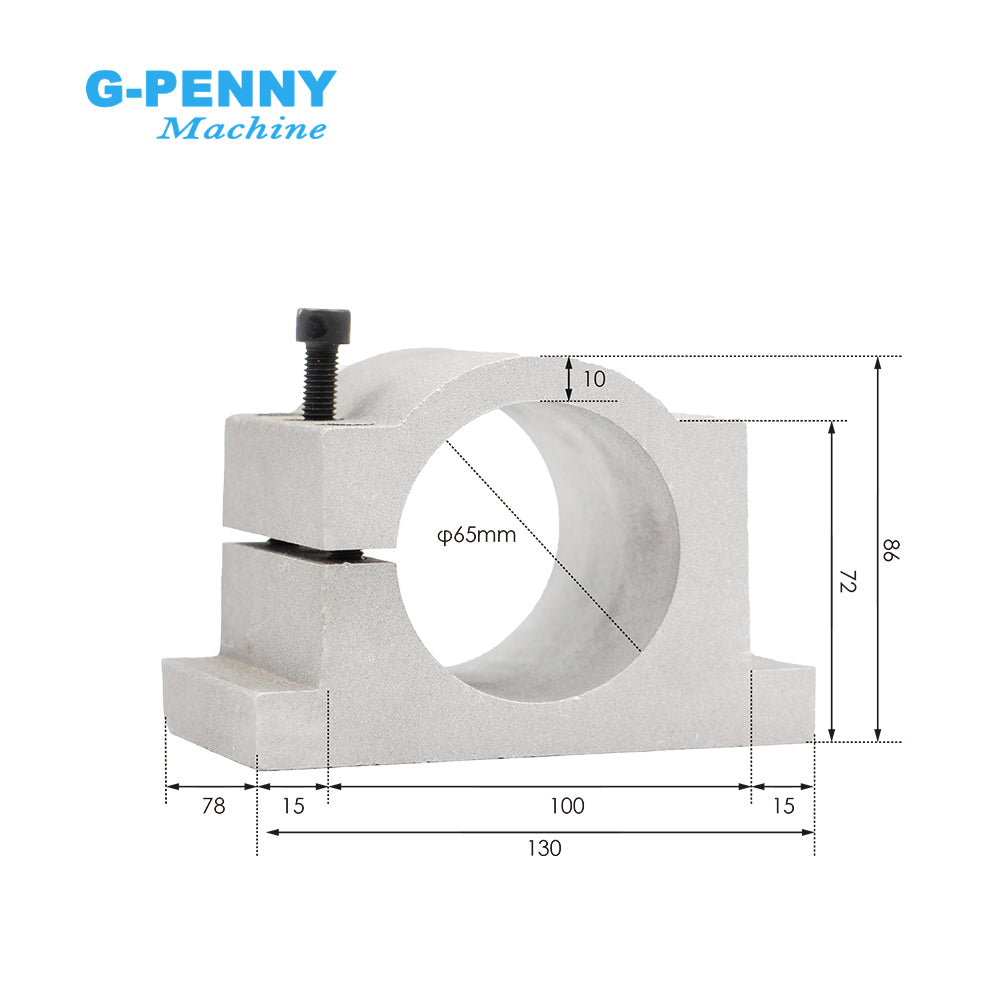 G-penny 0.8KW ER11 D65 220v Water Cooled Spindle Motor with HuanYang Inverter, water pump, bracket kit
