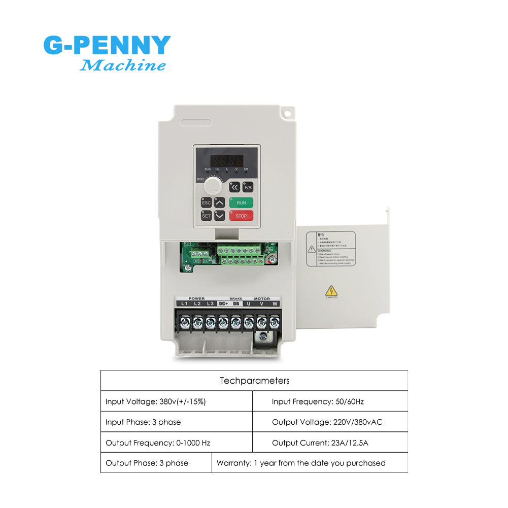 G-Penny 5.5KW 220v/380v H100 Model Mini Inverter 110v/220v AC Variable Frequency Driver